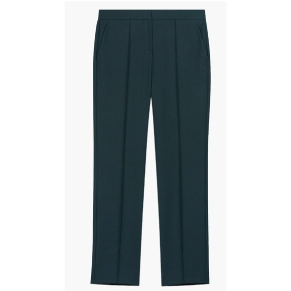 Maje Forrest Green Pin Tuck Pants - Picture 3 of 4